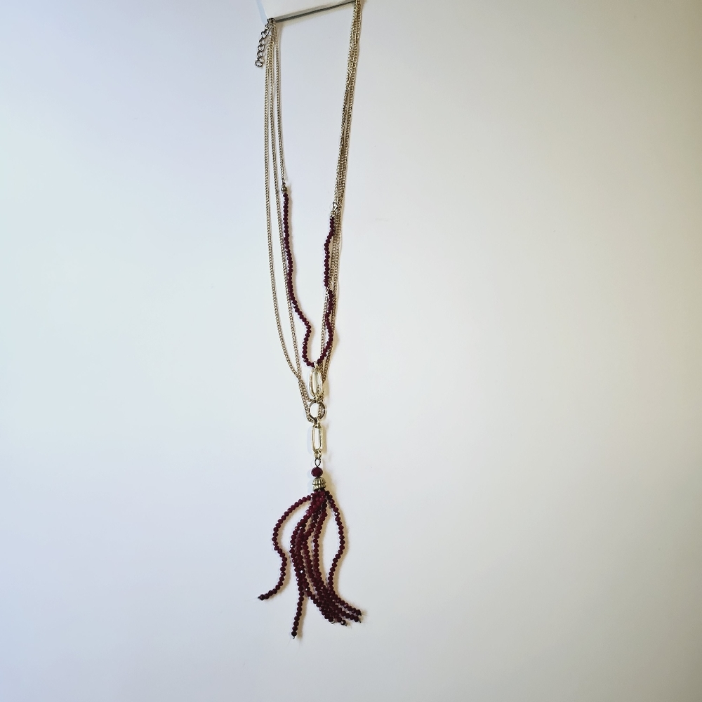Long beaded necklace | Tassel necklace